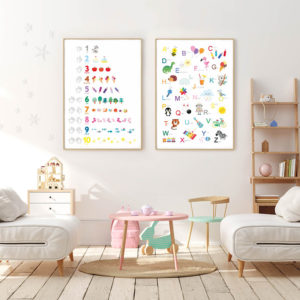 affiche les chiffres apprendre à compter décoration chambre enfant bébé école