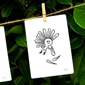 paquerette linogravure dessin illustration dandelion nenuphar myrtille muguet persil artichaut petite graine oeuvre unique noir blanc nature fruit fleur