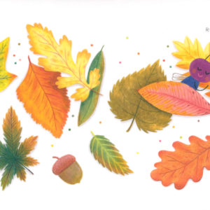 insecte feuilles dodo sieste illustration carte décoration cadeau impression couleur